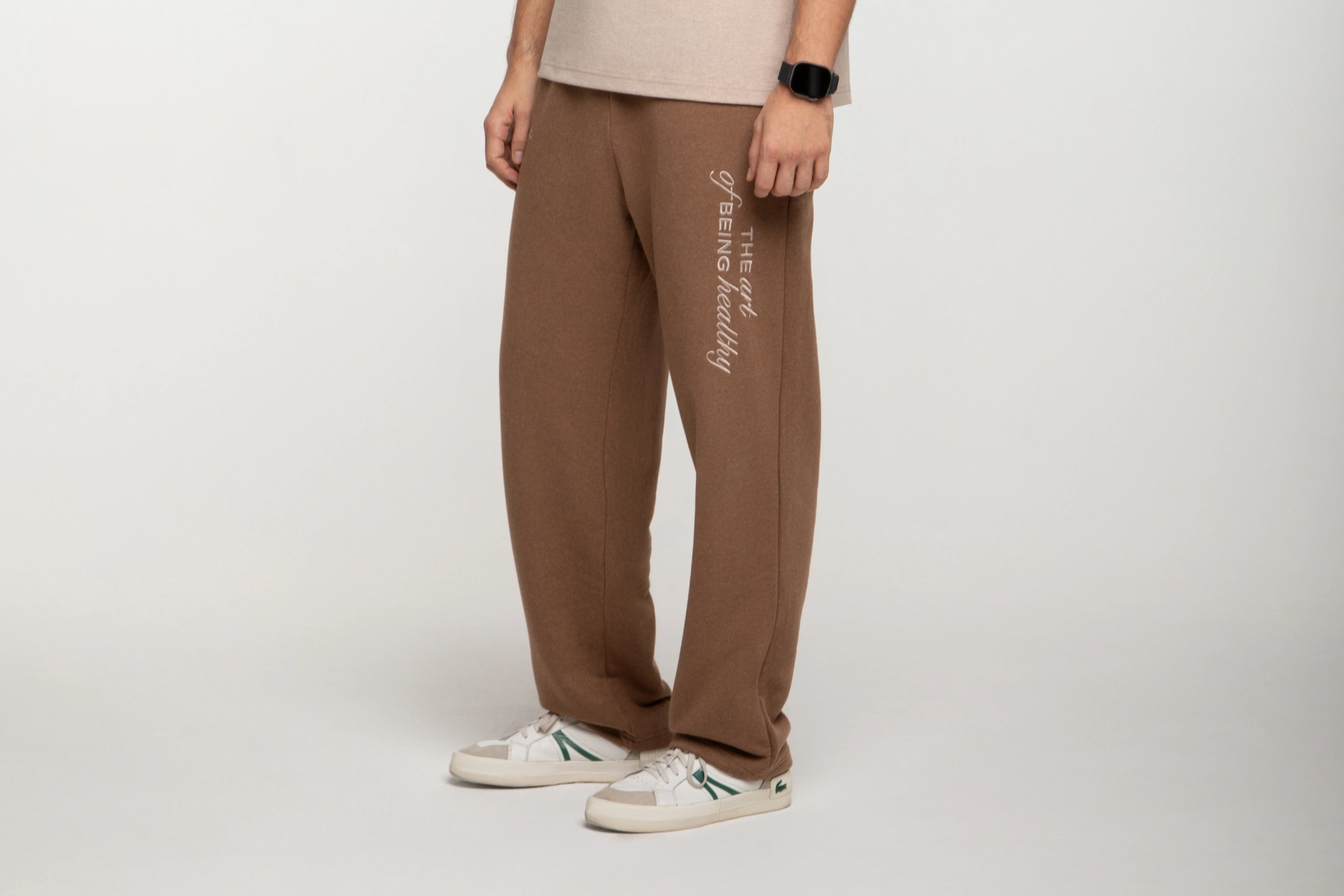 Unisex straight-leg pants, brown
